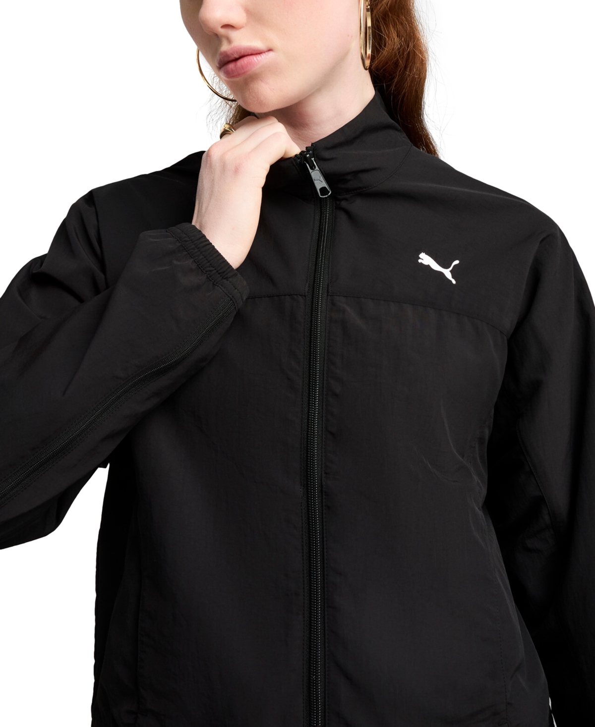 Puma Women's Dare To Oversized Zip-off Woven Jacket In  Black