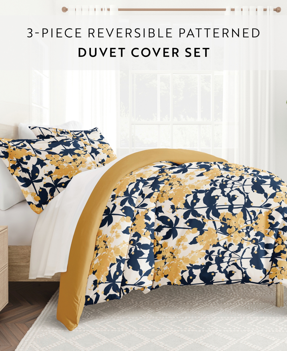 Ienjoy Home Utra Soft Reversible 2-pc. Duvet Cover Set, Twin In Multi
