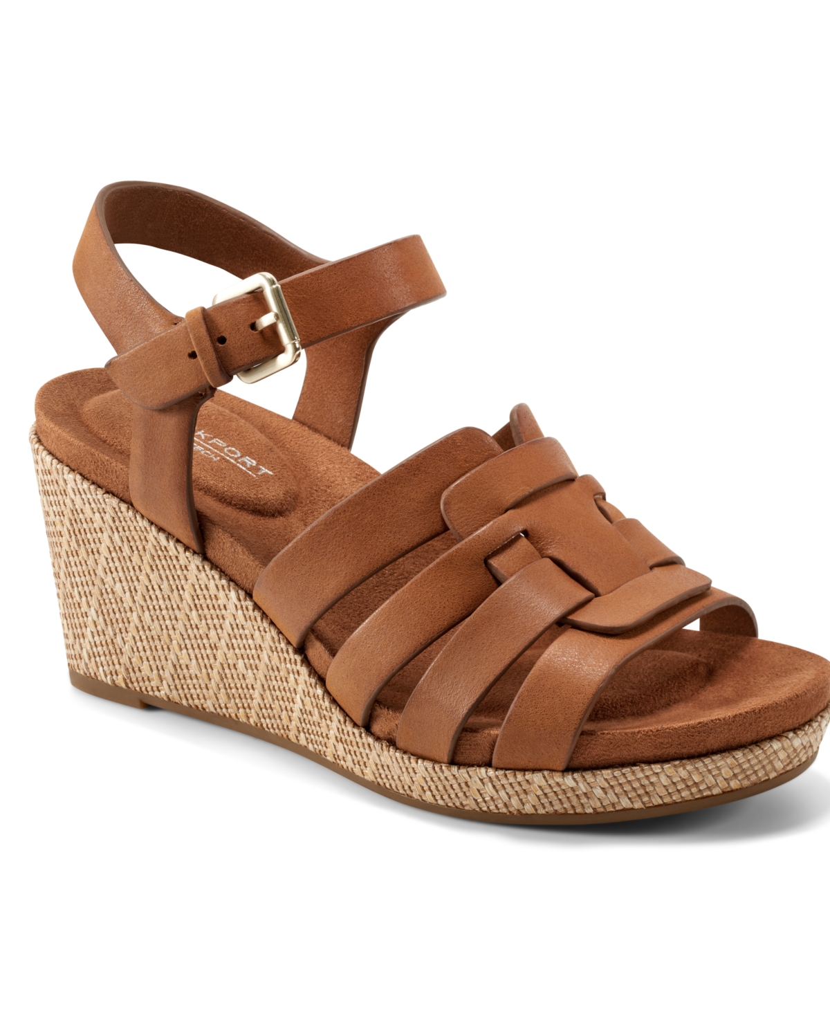 ROCKPORT WOMEN'S BESSA OPEN TOE STRAPPY WEDGE SANDALS 