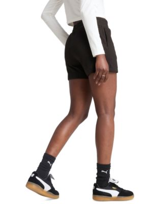 Women's Essential Solid-Color Pointelle 4" Shorts