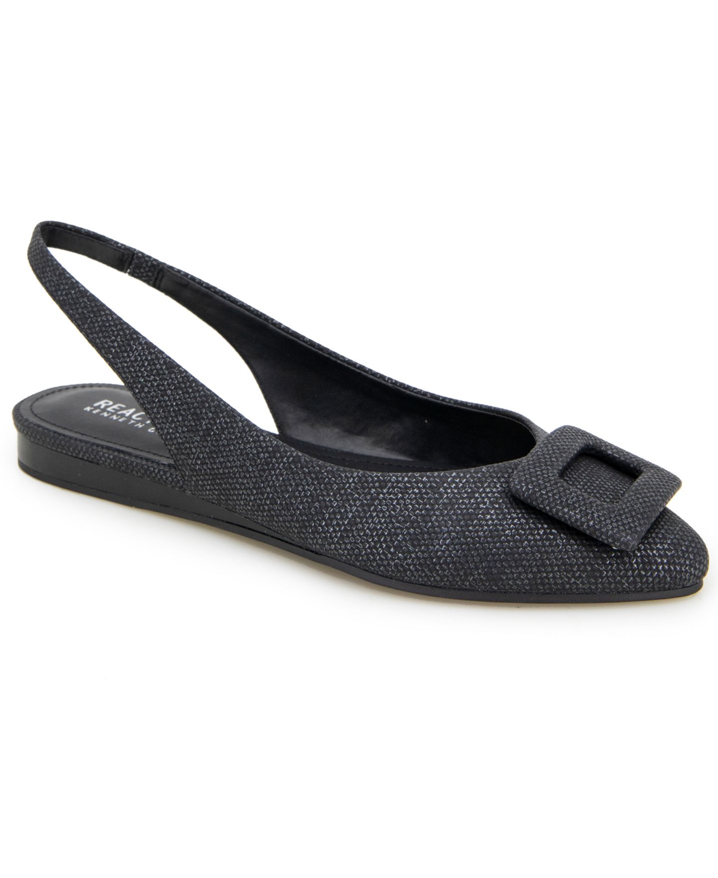 Женские балетки Kenneth Cole Reaction 's Linton Buckle Wedge Flats, цвет: Чёрный — фото 1