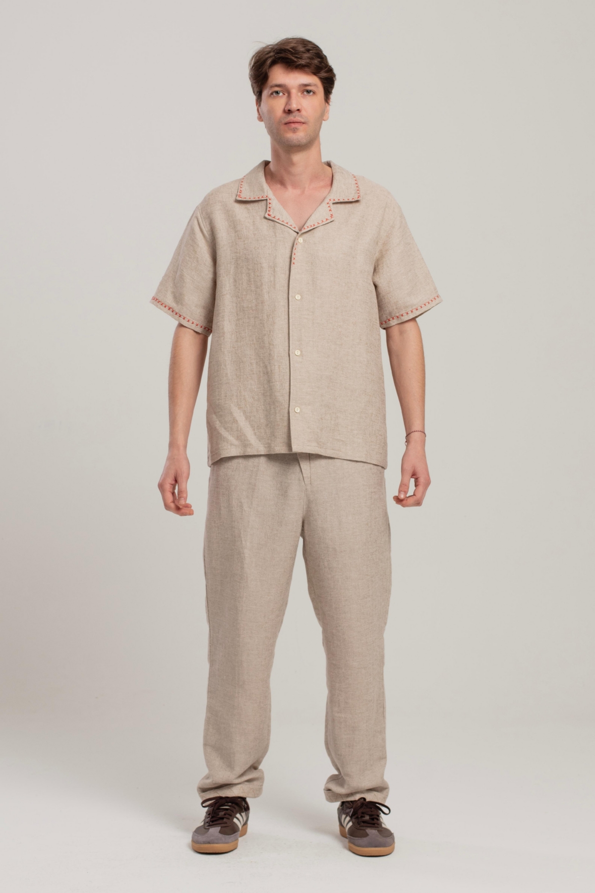 Men's Free Heaven Linen Shirt - Beige