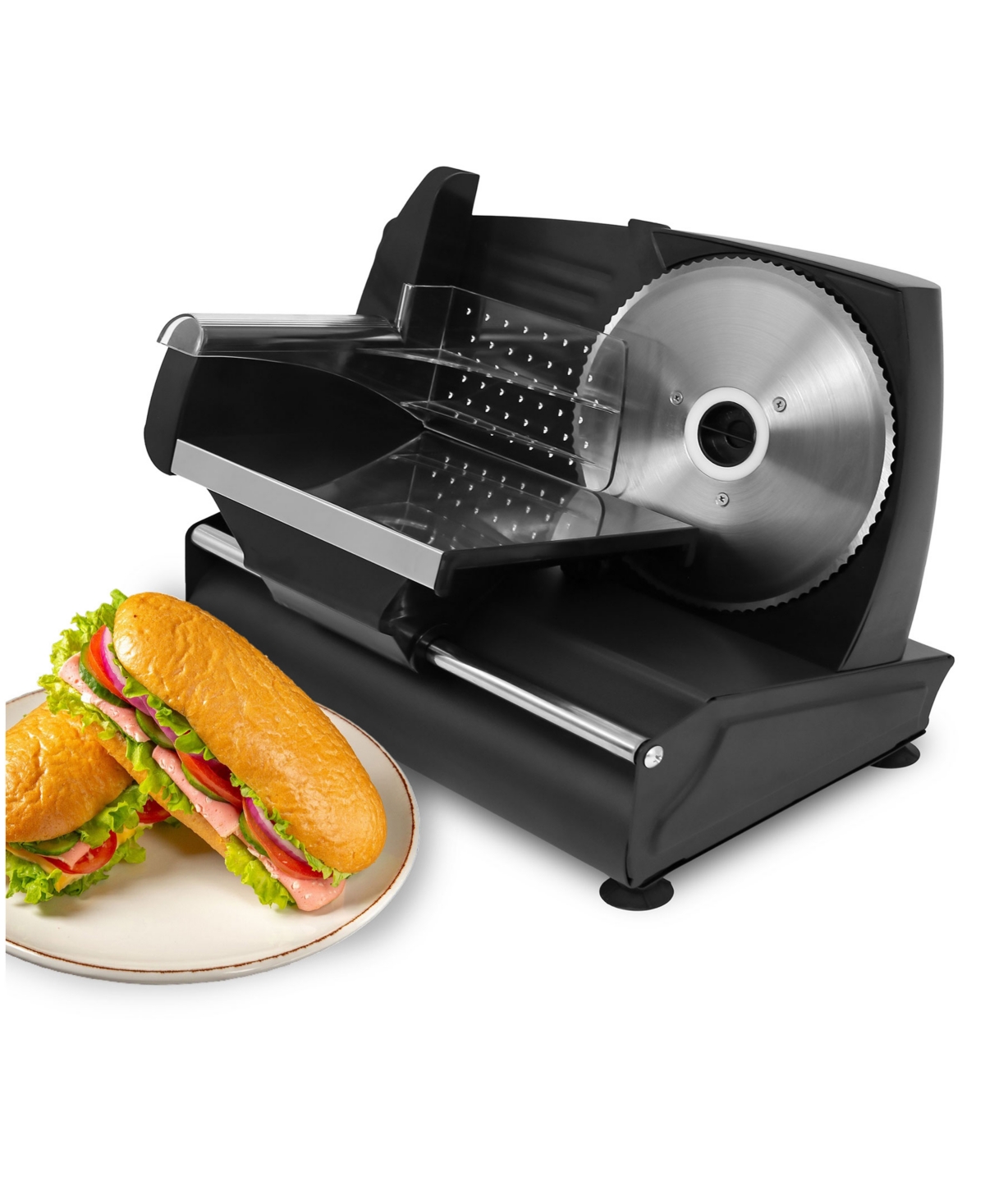 Elite Cuisine Ultimate Precision Electric Deli Food Meat Slicer In Black