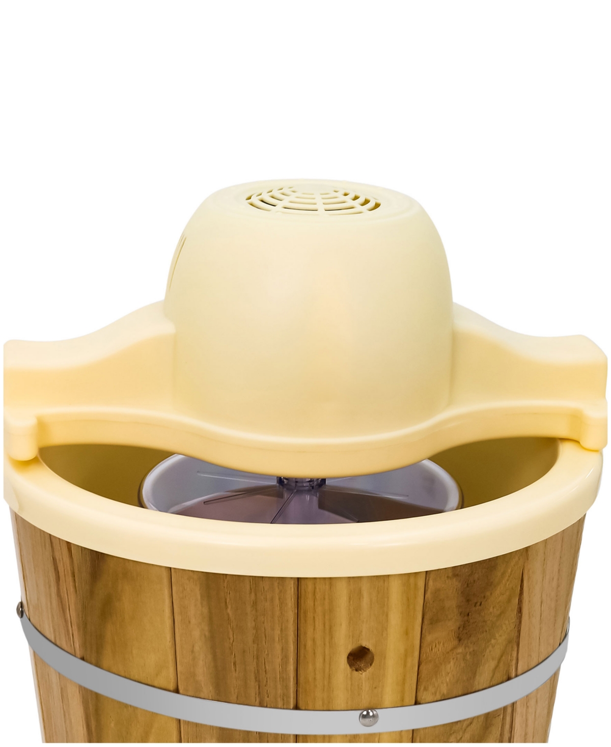 Elite Cuisine 4 Quart Old Fashioned Pine Bucket Electric Ice Cream Maker In Wood