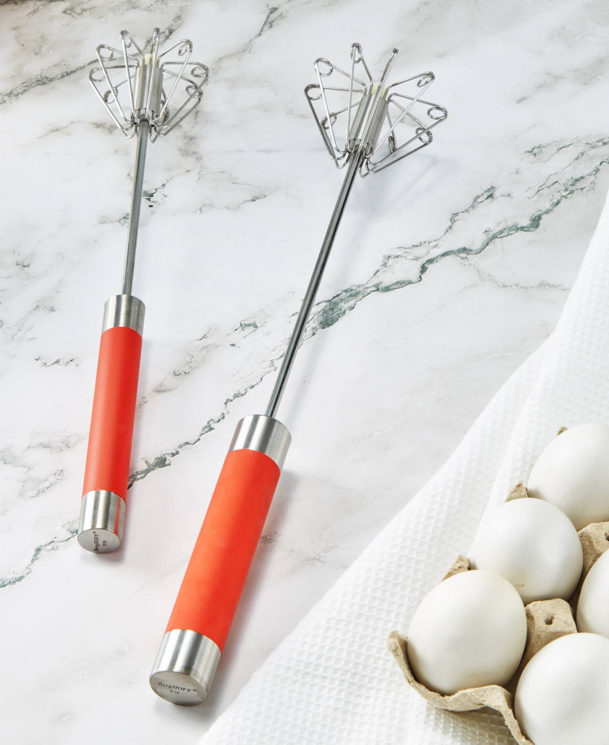 Berghoff Essentials 2-pc. Stainless Steel Miracle Whisk Set In Red