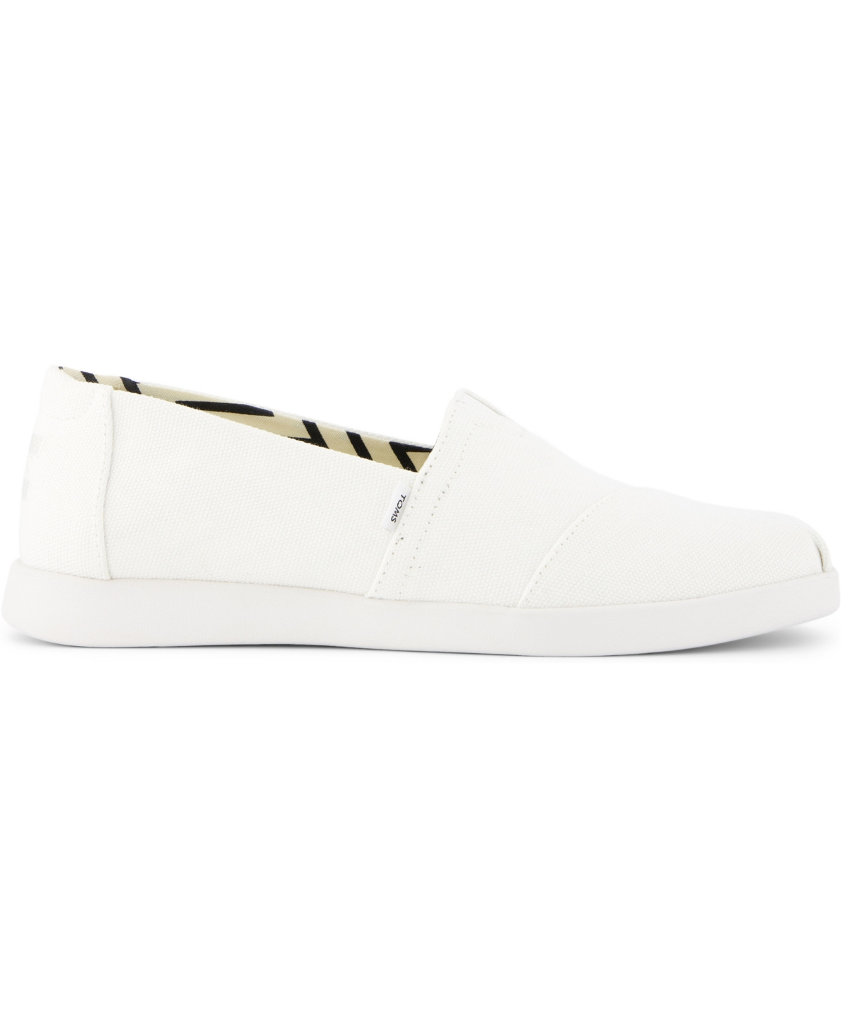 Shop Toms Women's Alpargata Plus Espadrille Slip-on Loafers In White Cotton Canvas
