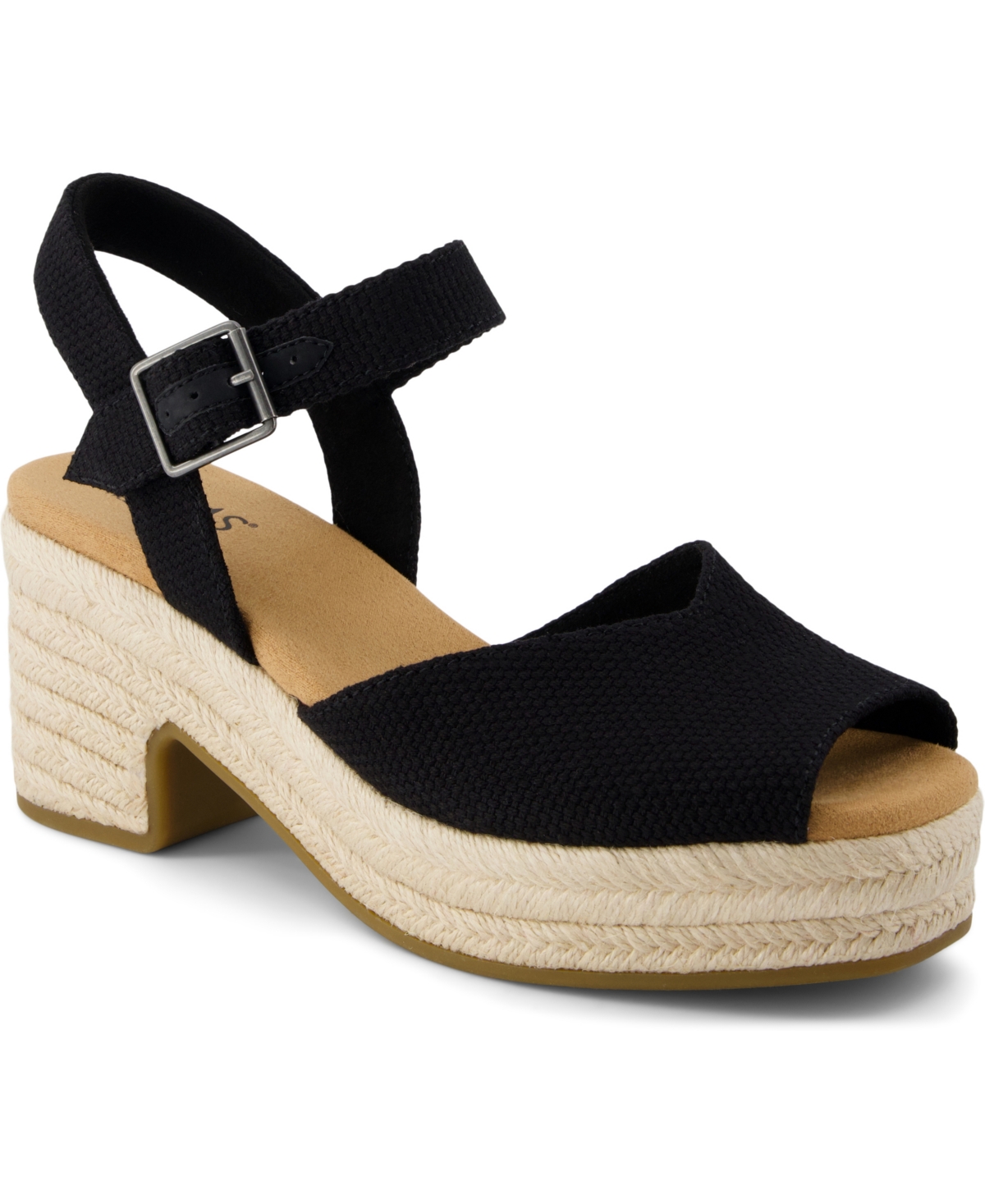 TOMS WOMEN'S ISLA PEEP TOE SANDALS 