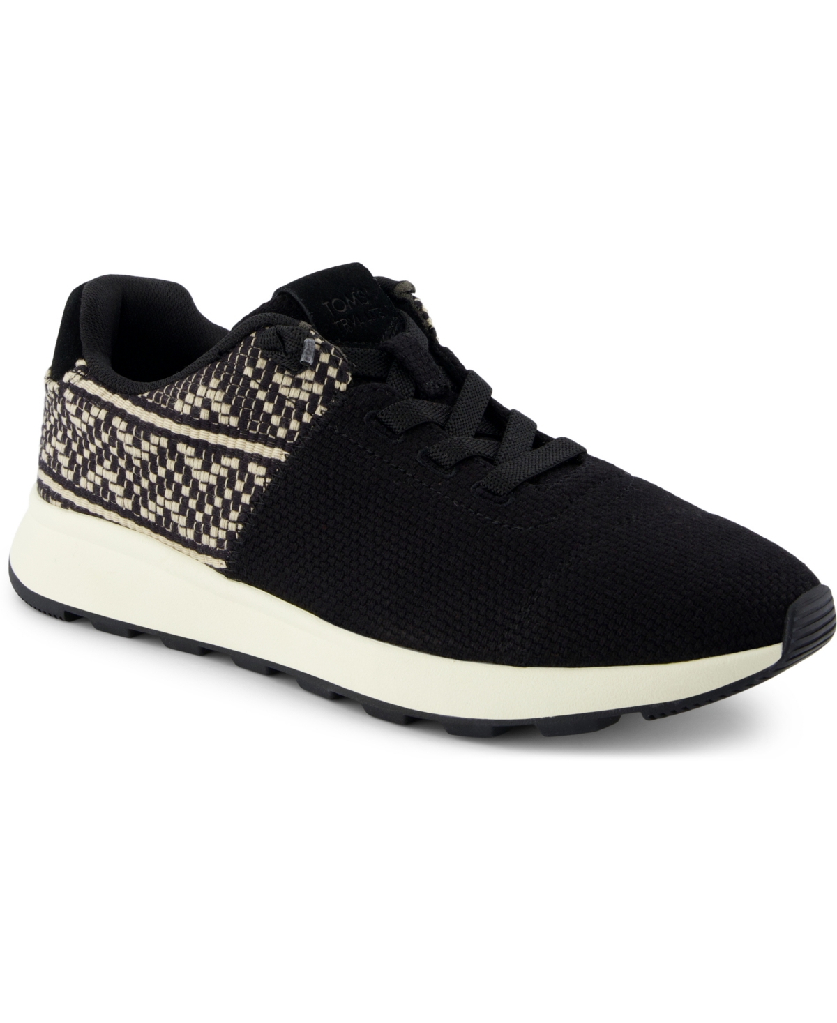 Toms Women's Trvl Lite Cabrillo Lace-up Sneakers In Black Beachside Woven,diamond Global Wo