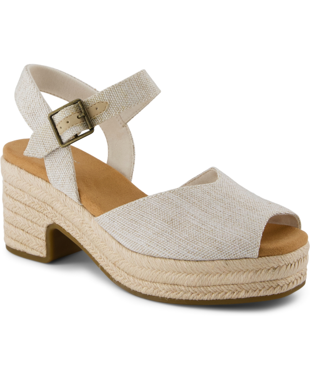 TOMS WOMEN'S ISLA PEEP TOE SANDALS 