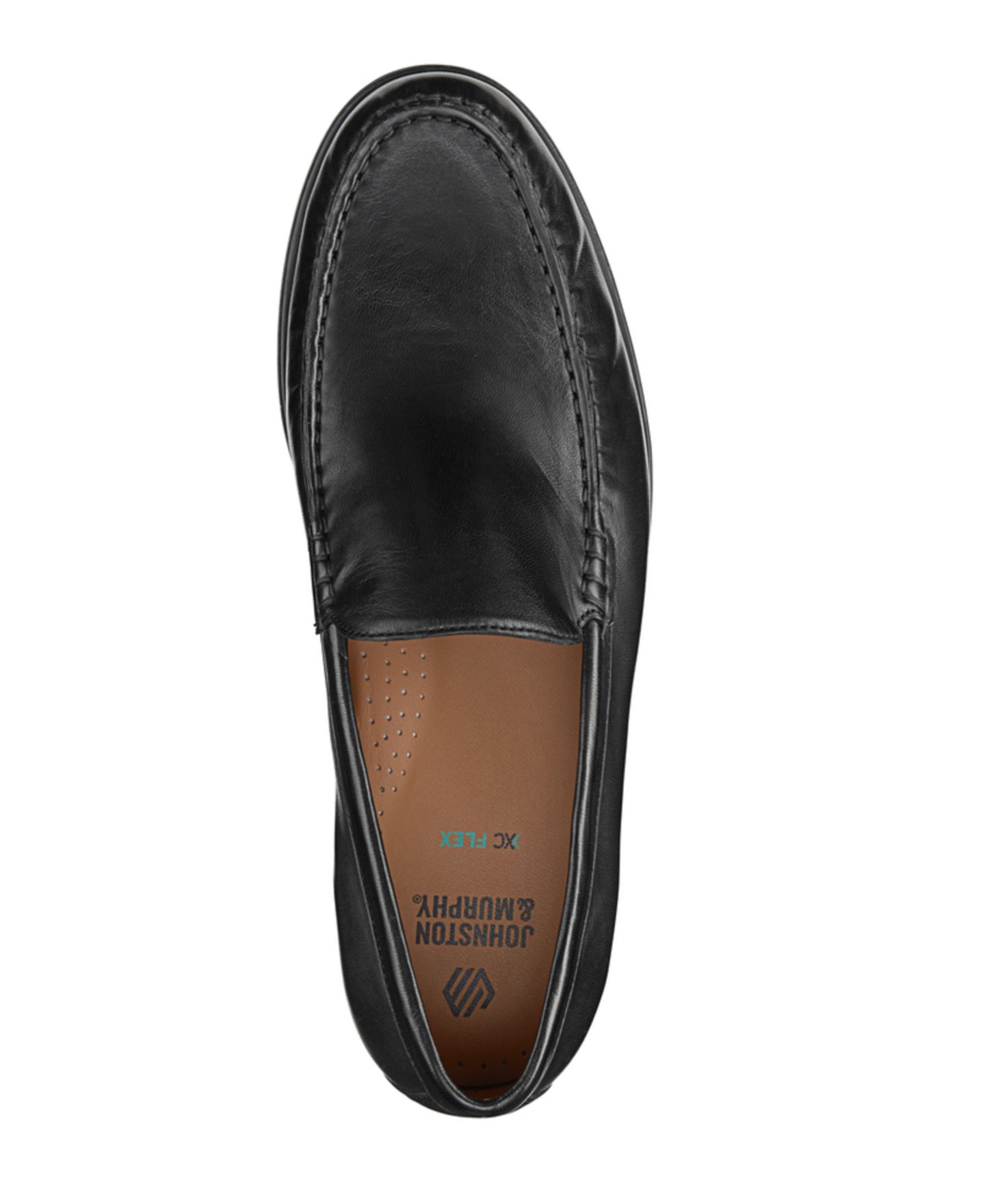 Мужские туфли Johnston & Murphy Harrison Venetian Loafer, цвет: Чёрный кожаный — фото 4