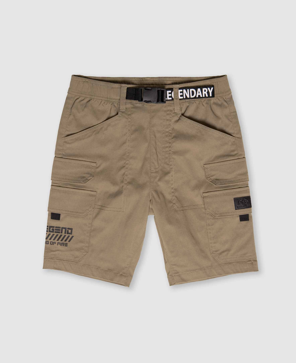 Ring Of Fire Big Boys Azzah Stretch Tech Cargo Shorts In Khaki