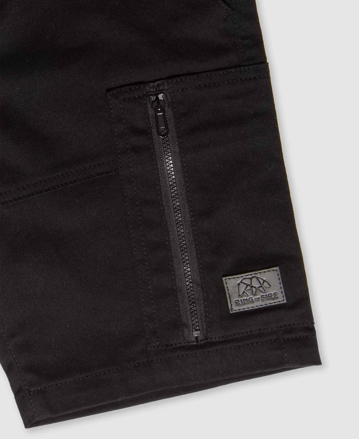 Ring Of Fire Big Boys Adino Stretch Twill Cargo Shorts In Black
