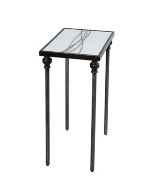 11" Iron Austin Allen James Petite Frame Contemporary Side Table