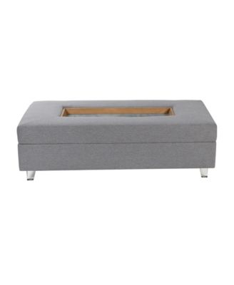 49.6" Wood Austin Allen James Rectangular Contemporary Coffee Table