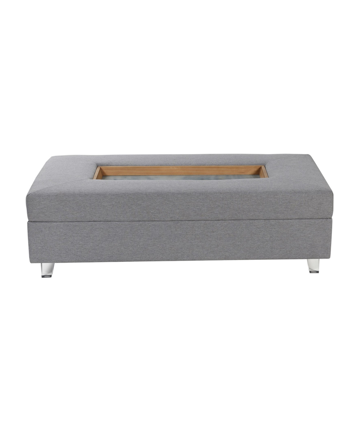 Stylecraft Home Collection 49.6" Wood Austin Allen James Rectangular Contemporary Coffee Table In Gray
