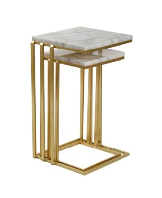 2-Pc. Marble Angie Glam Table