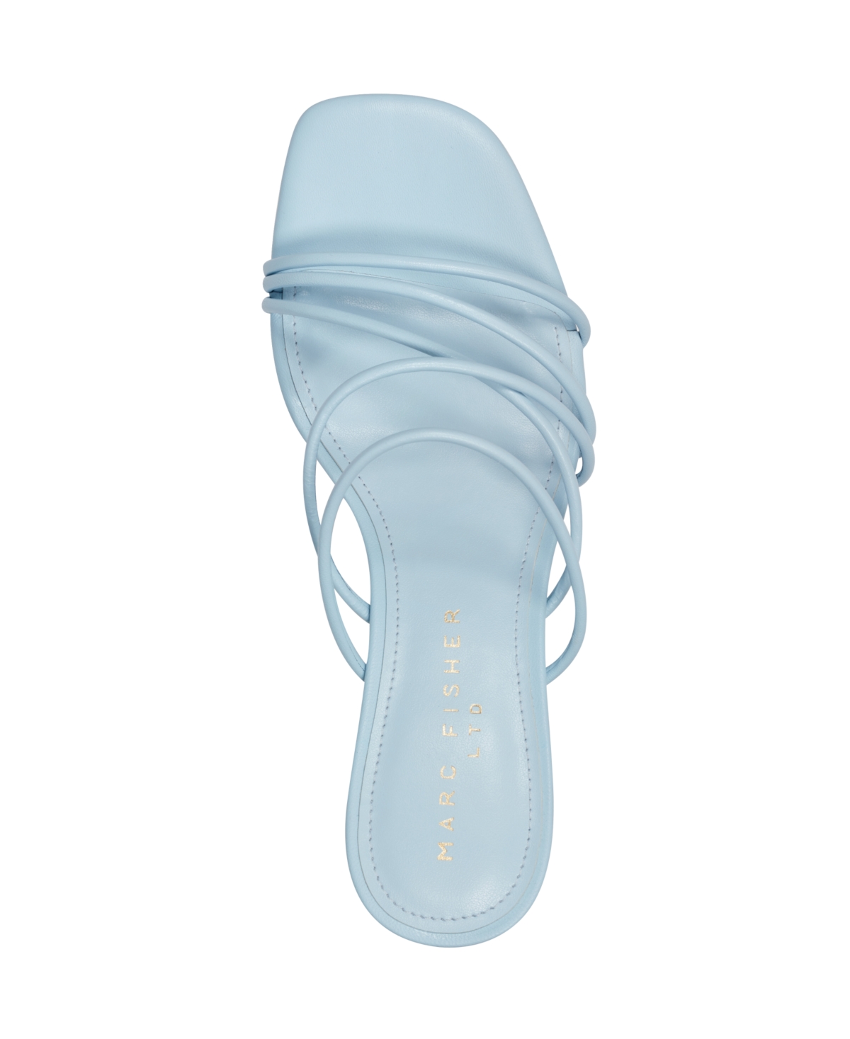 Marc Fisher Ltd Women's Banna Strappy Kitten Heel Sandals In Light Blue Leather