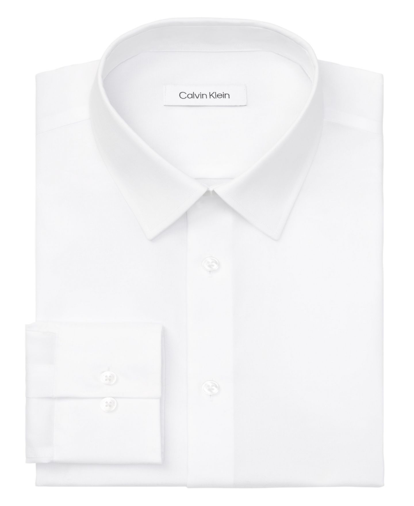 Мужская рубашка Calvin Klein Refined Cotton Stretch Shirt, Regular Fit, цвет: Белый — фото 3