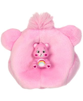 Cutie Reveal Care Bears Series Doll & Accessories in Cheer Bear Plush Costume, 10 Surprises