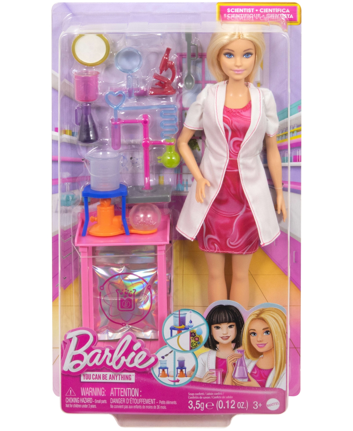 Barbie Scientist Doll And Accessories With Blonde Fashion Doll, Lab Table, & Color-change Accessories In Multi-color