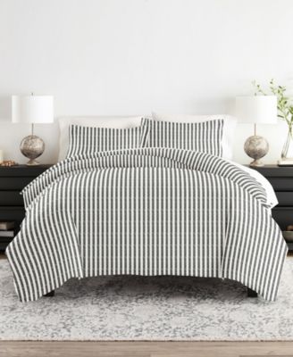 Distressed Striped Pattern 3 Piece Duvet Cover Sets