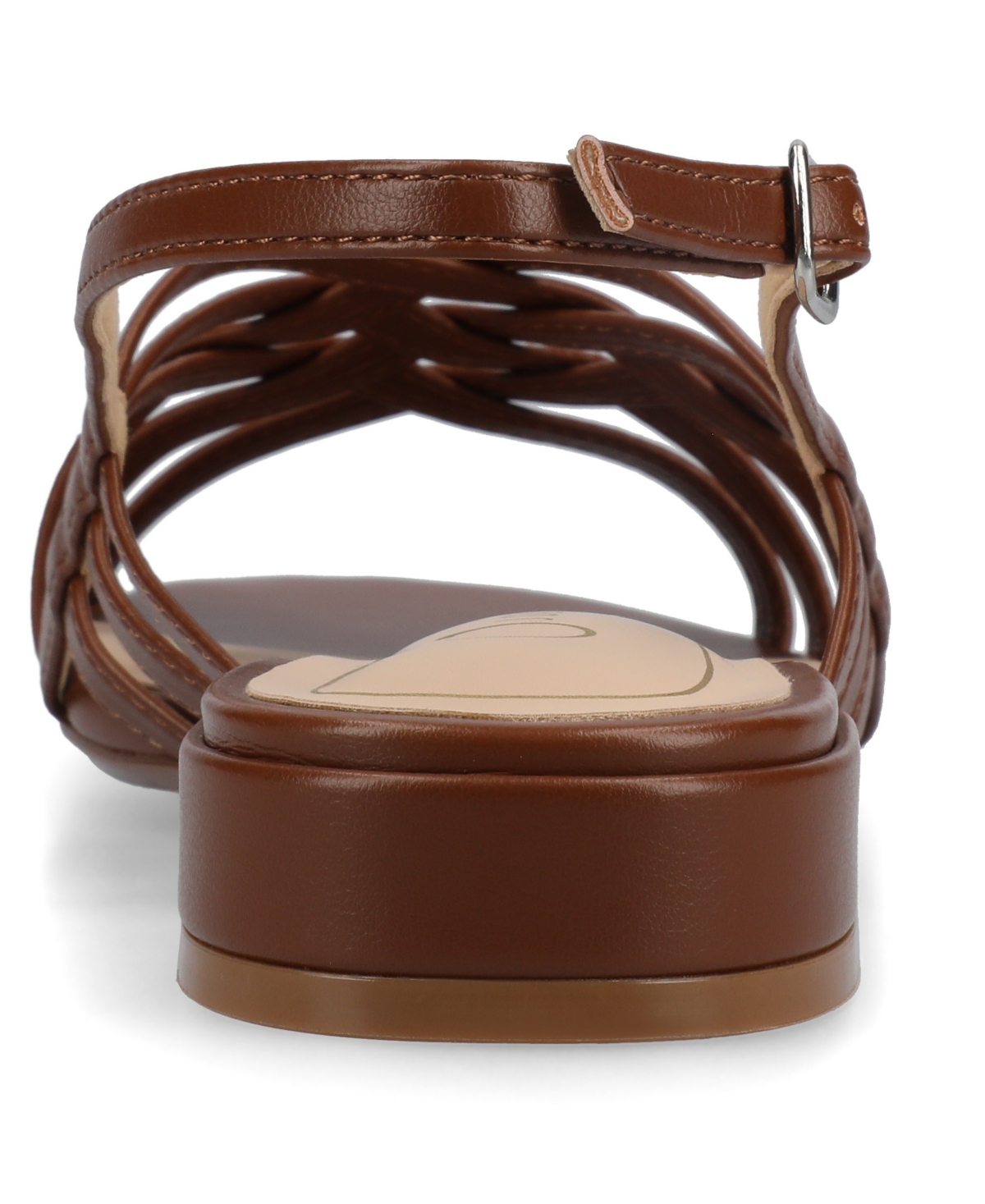 Shop Journee Collection Women's Cassandra Woven Slingback Flat Sandals In Brown