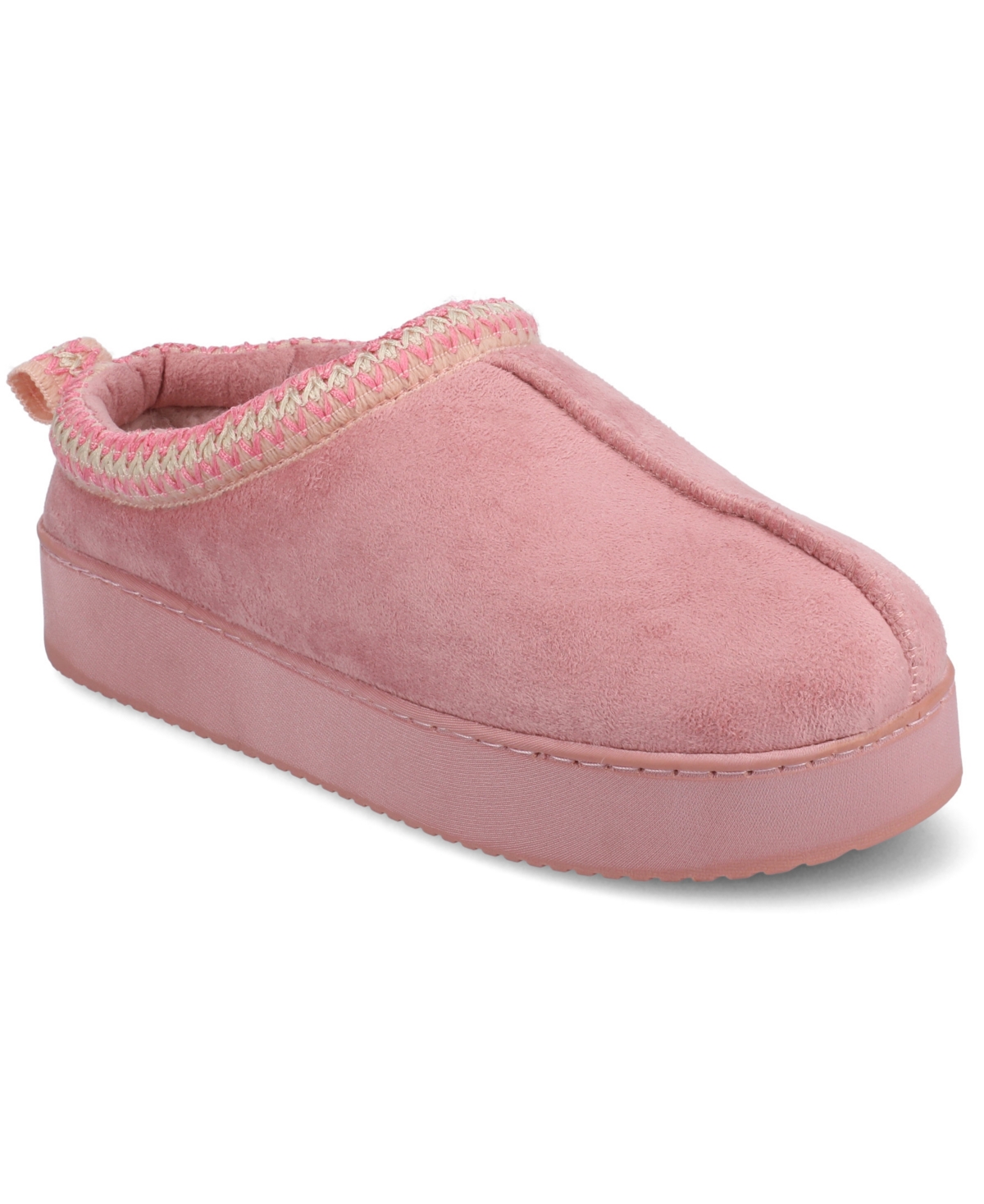 Journee Collection Women's Connway Round Toe Slippers In Rose