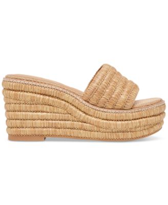Women's Throne Platform Raffia Wedge Sandals
