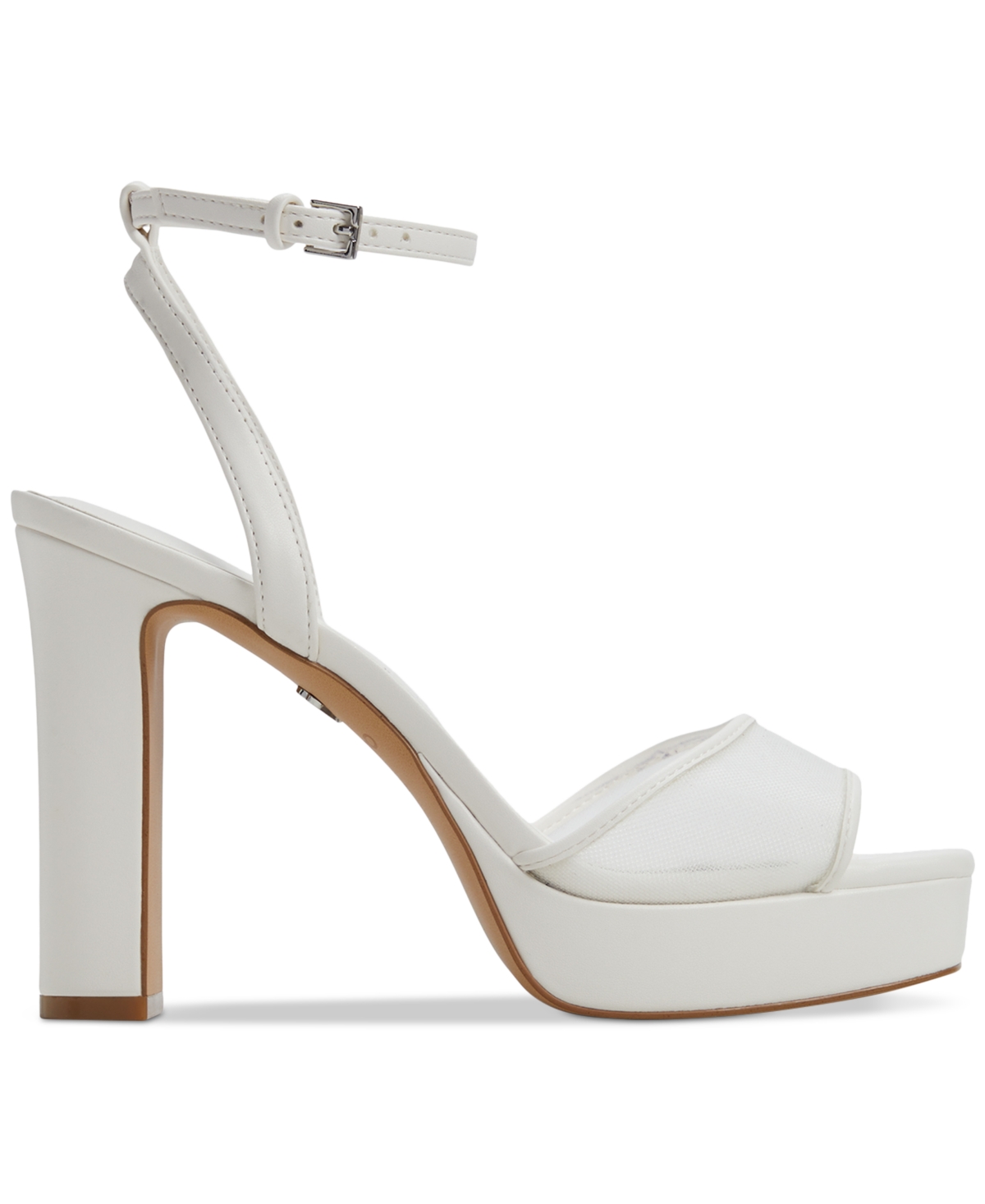Shop Aldo Women's Chicglimmer Two-piece Plaform Dress Sandals In White Mesh