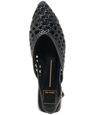 Dolce Vita Women's Birdie Slingback Woven Block-Heel Flats