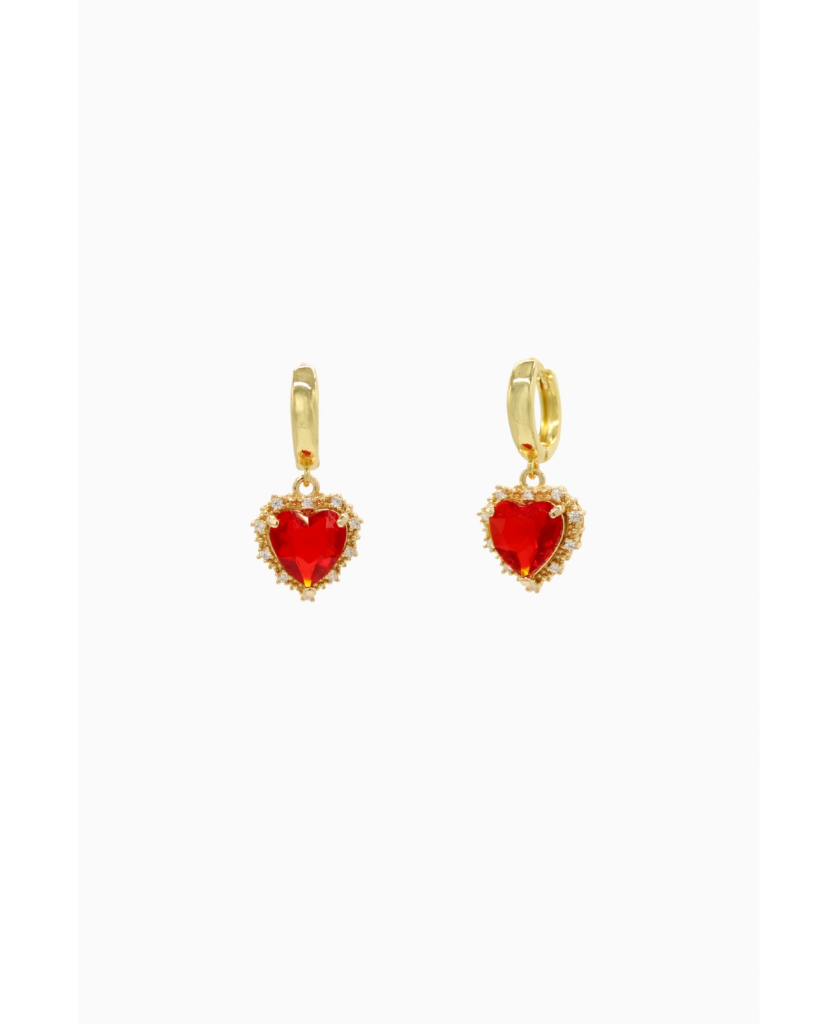 Bella Red Gold Earrings - Red
