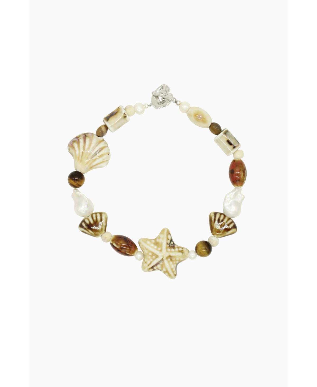 Ivory Starfish Necklace - Brown