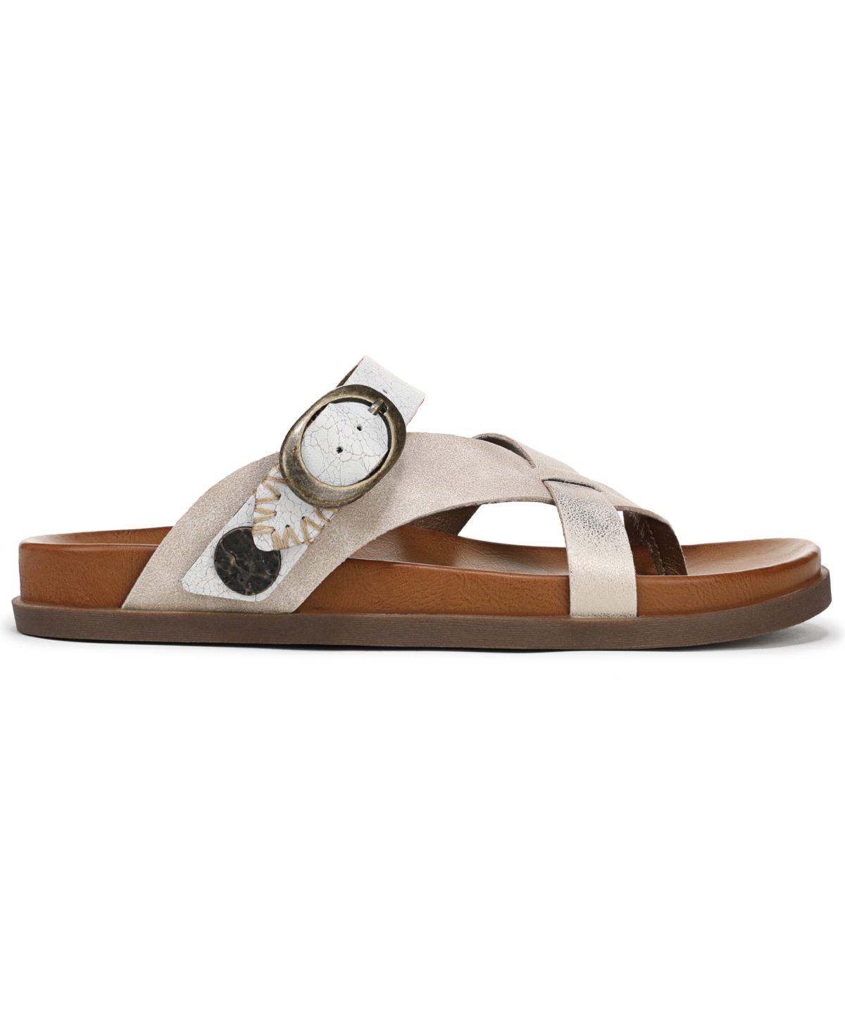 Shop Blowfish Malibu Women's Lilac Thong Slide Platform Sandals In Cloud Faux Leather