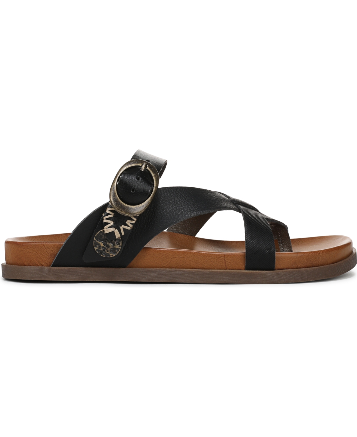 Shop Blowfish Malibu Women's Lilac Thong Slide Platform Sandals In Black Faux Nubuck