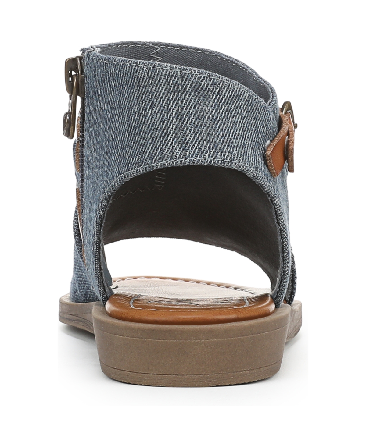 Blowfish Malibu Denver Sandal In Blue Denim Fabric