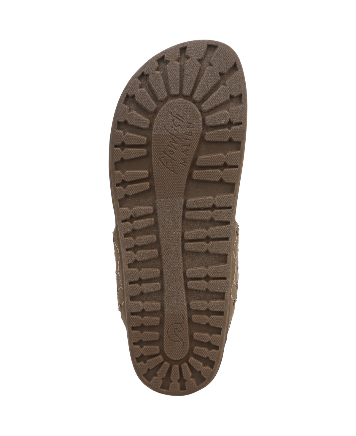 Shop Blowfish Malibu Women's Lyric Open Round Toe Thong Platform Sandals In Walnut Beaded Faux Nubuck