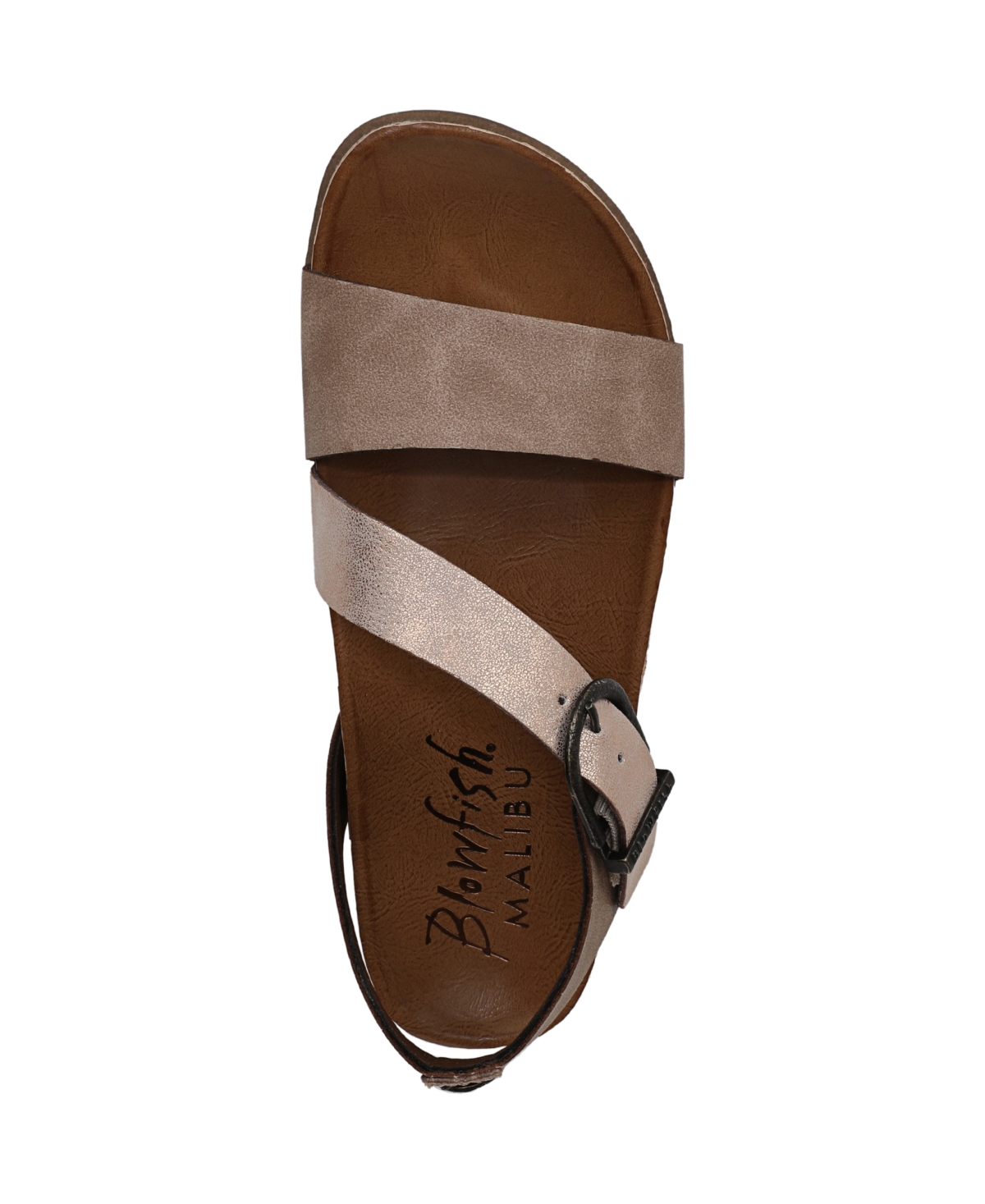 Shop Blowfish Malibu Women's Lance Strappy Open Round Toe Platform Sandals In Oak Faux Leather