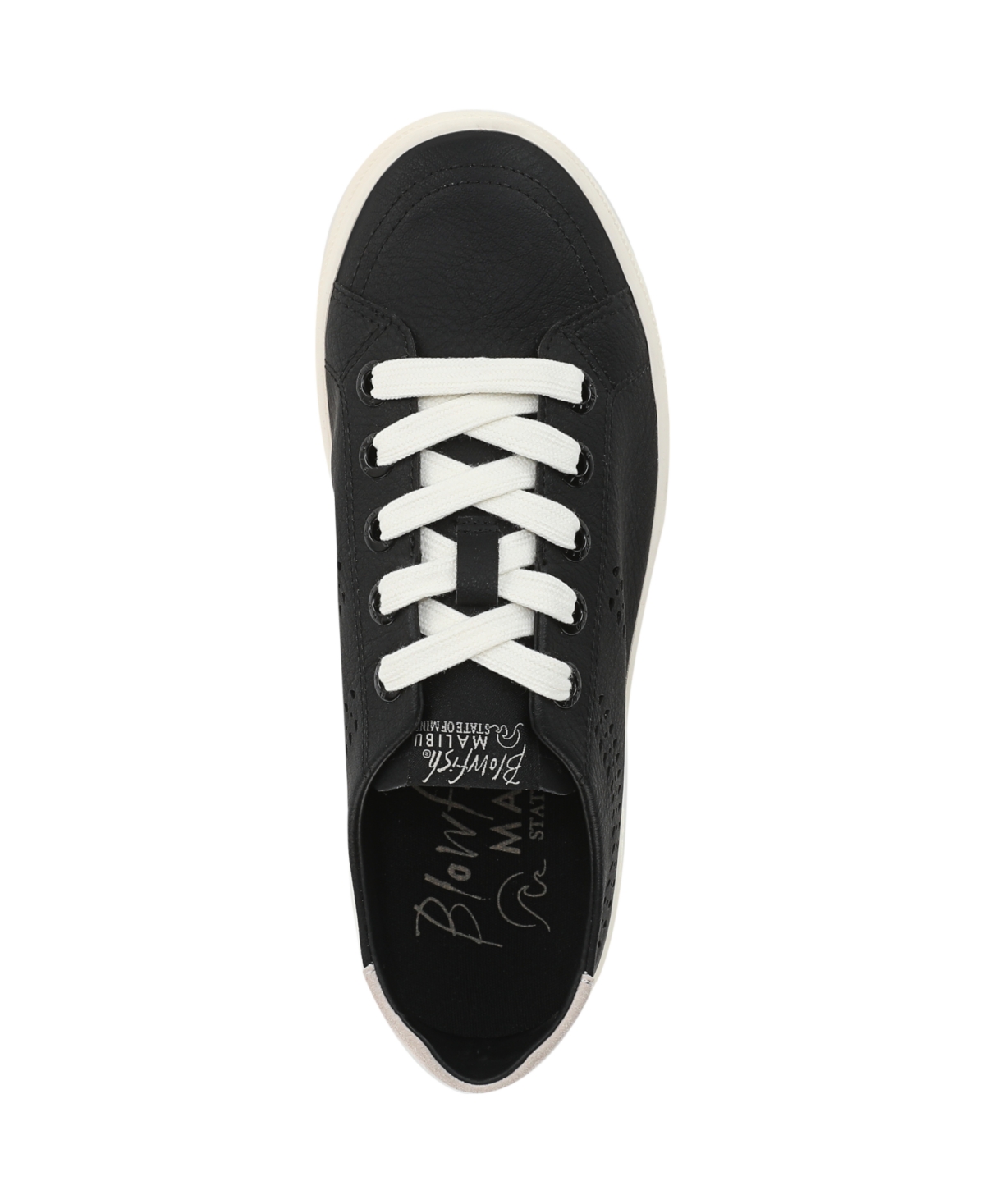 Shop Blowfish Malibu Women's Tanner Low Profile Lace Up Sneakers In Black Faux Leather