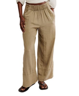 Free People Women's Days End Linen-Blend Pull-On Pants - Macy's