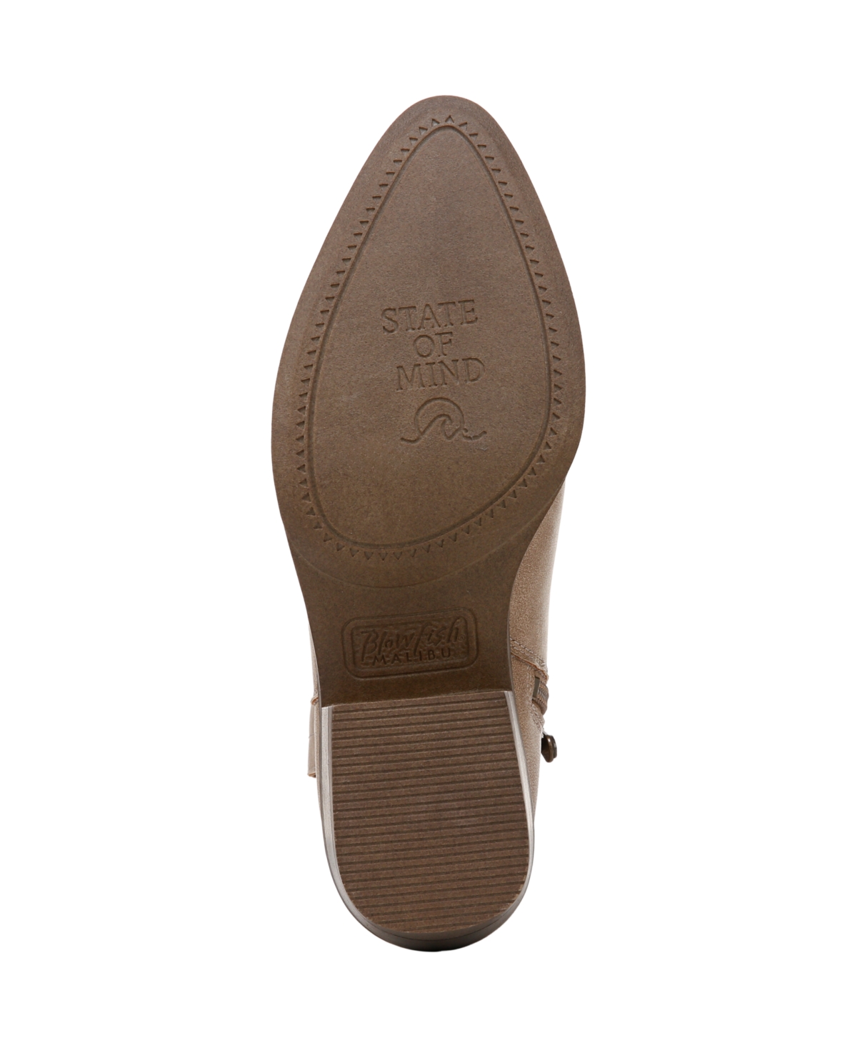 Blowfish Malibu Women's Ricky Block Heel Western Short Boots In Taupe Woven Faux Leather