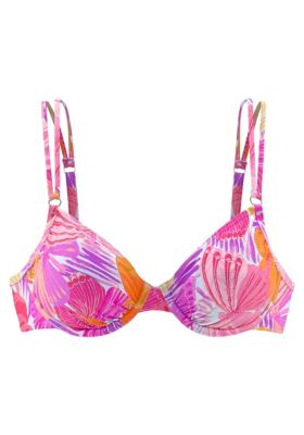 Women's Butterfly Print Underwire Bikini Swimsuit Top Bra Sizing
