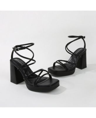 Aggie Strappy Platform Heels