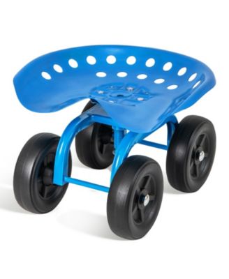 Garden Rolling Workseat with Swivel Seat and Adjustable Height Comfortable and Mobile Garden Tool for Outdoor Tasks
