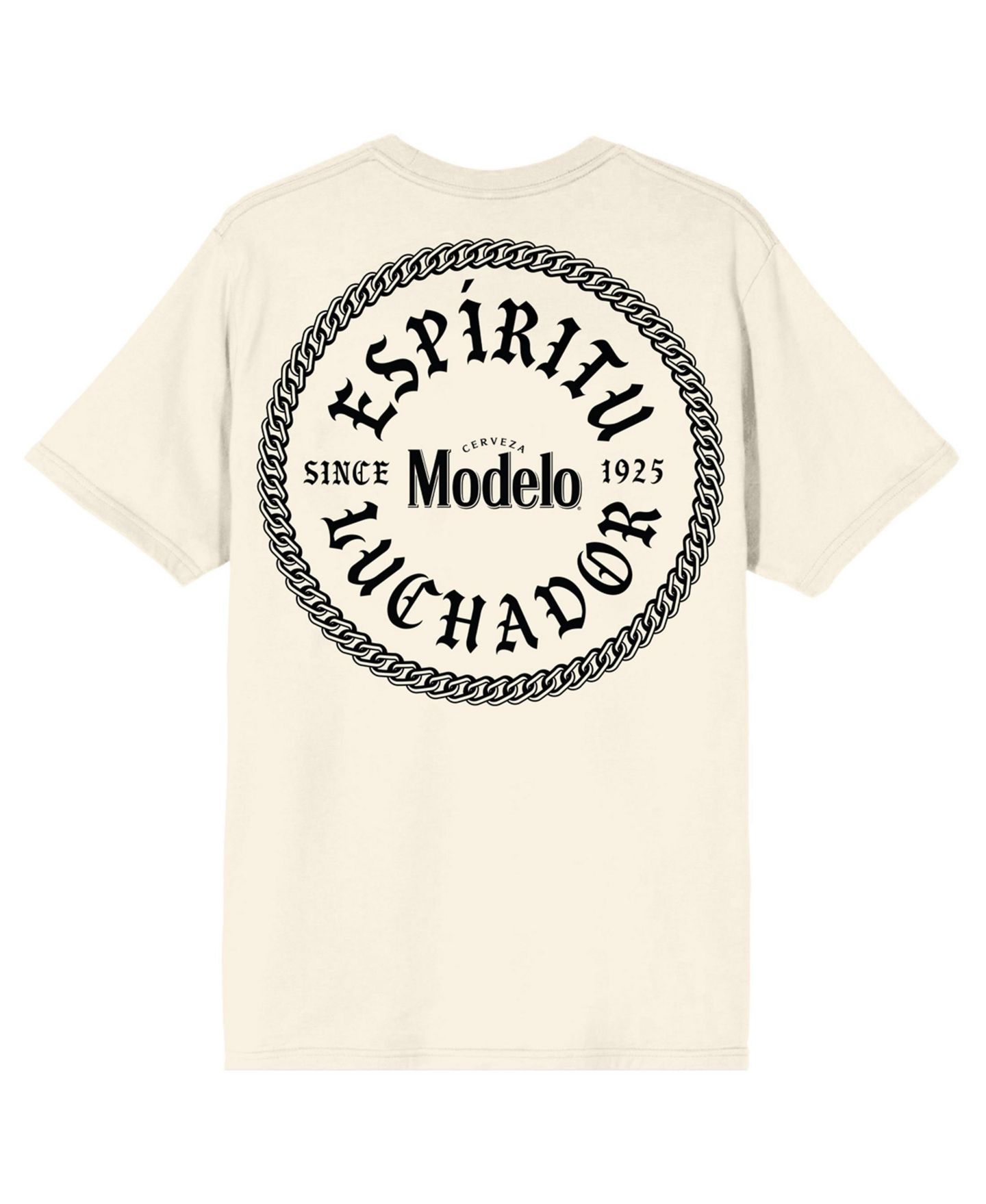 Мужская футболка Modelo Pablo Dier Signature Crew Neck Short Sleeve Natural T-shirt -XL, цвет: Молочно-белый — фото 2