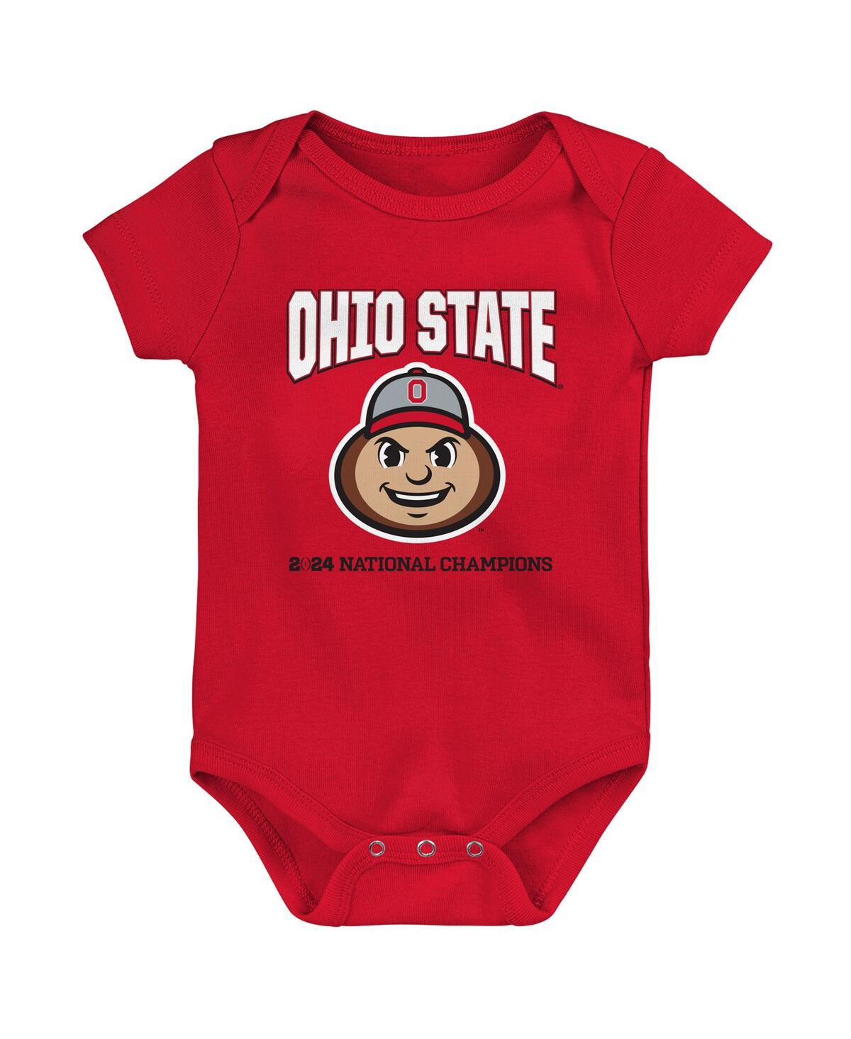 Outerstuff Baby Boys And Girls Red Ohio State Buckeyes College Football Playoff 2024 National Champions Bodysui In Scarlet