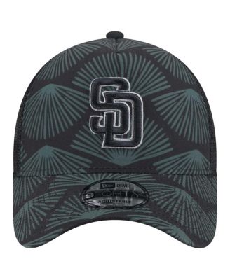 Men's Black San Diego Padres 9FORTY A-Frame Trucker Adjustable Hat