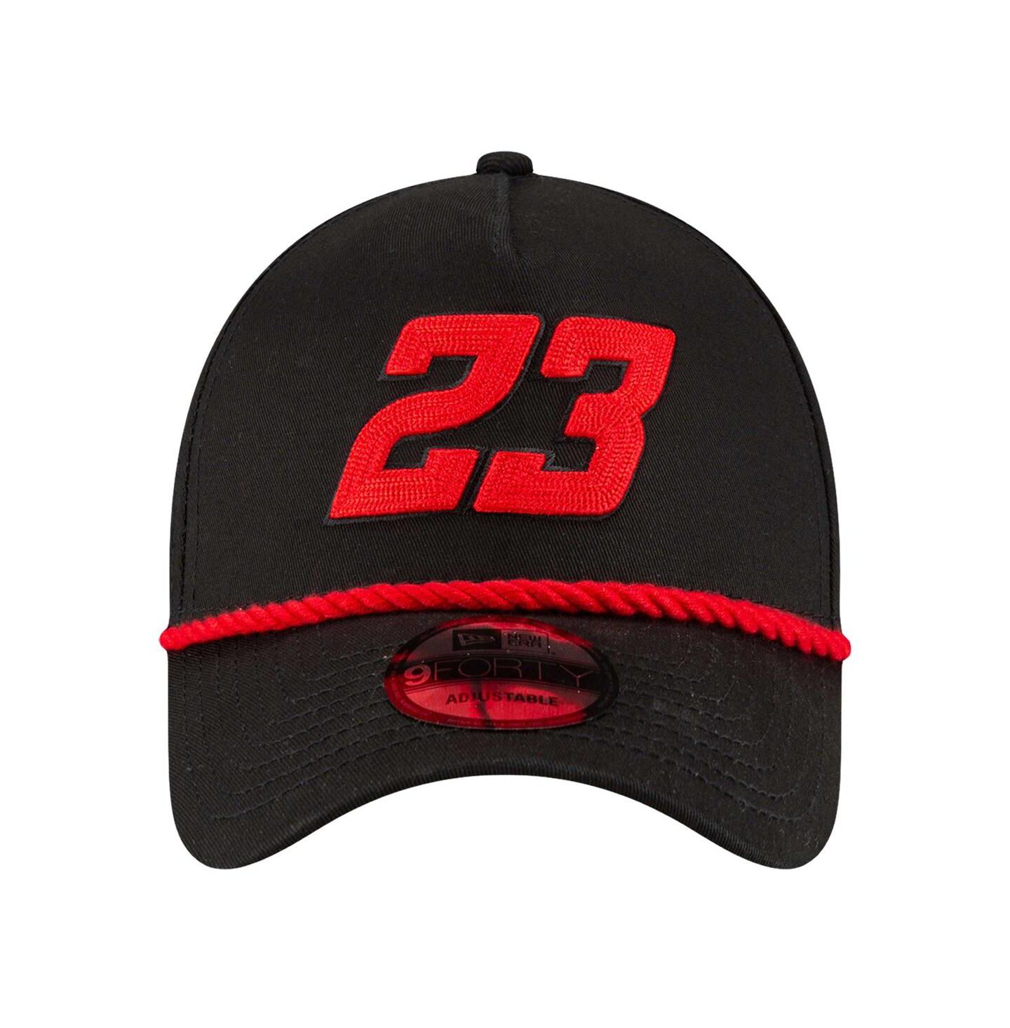 Мужская кепка New Era Black Bubba Wallace Rope A-Frame 9FORTY Adjustable Hat — фото 4
