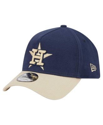 New Era - Men's Navy Houston Astros Moleskin A-Frame 9FORTY Adjustable Hat