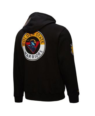Men's Black Golden State Warriors Hardwood Classics Blackout Collection Pullover Hoodie