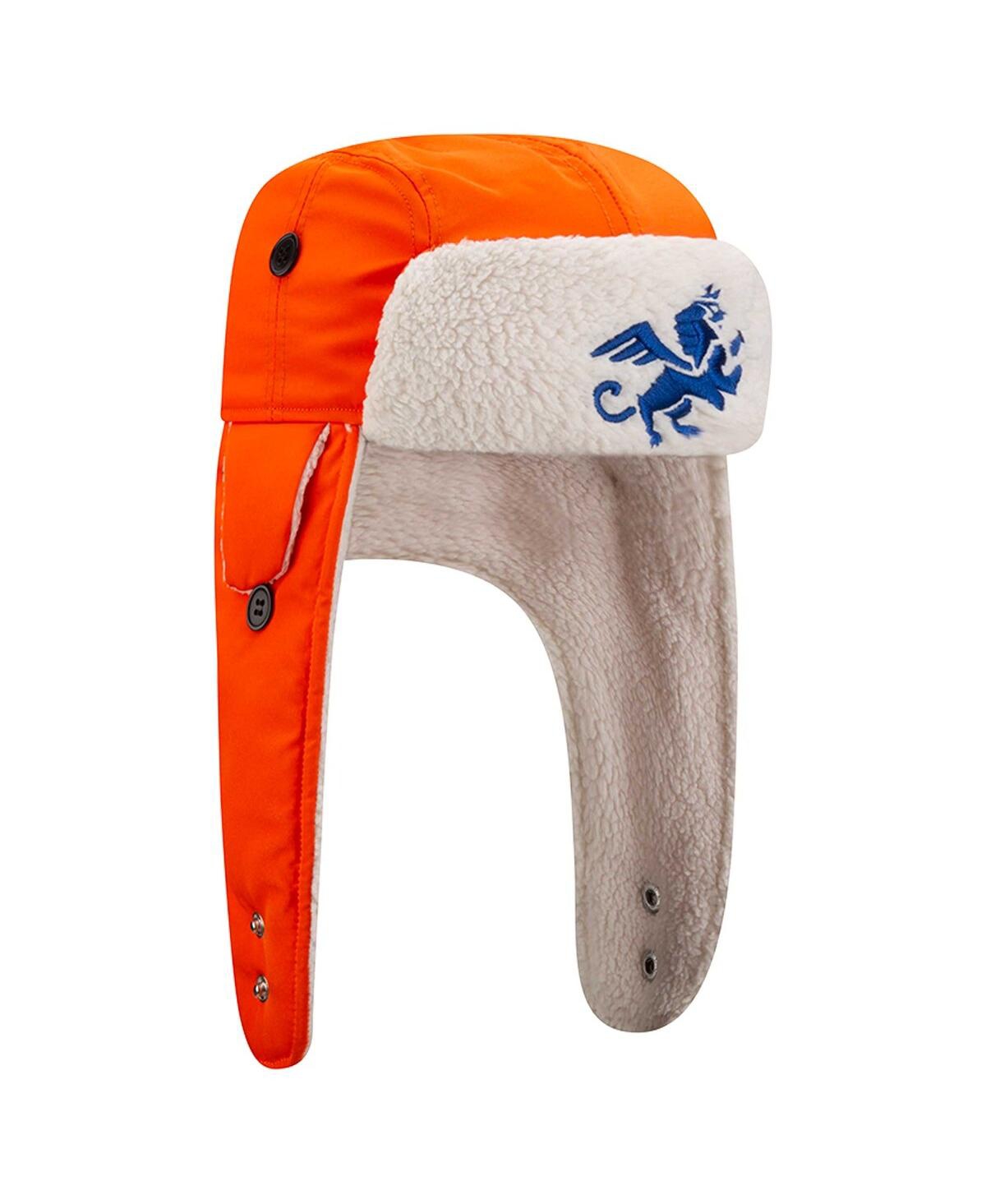 New Era Men's Orange Fc Cincinnati Trapper Knit Hat In Orange